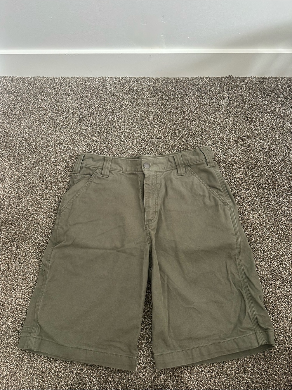 Carhartt Olive Relaxed Fit Shorts